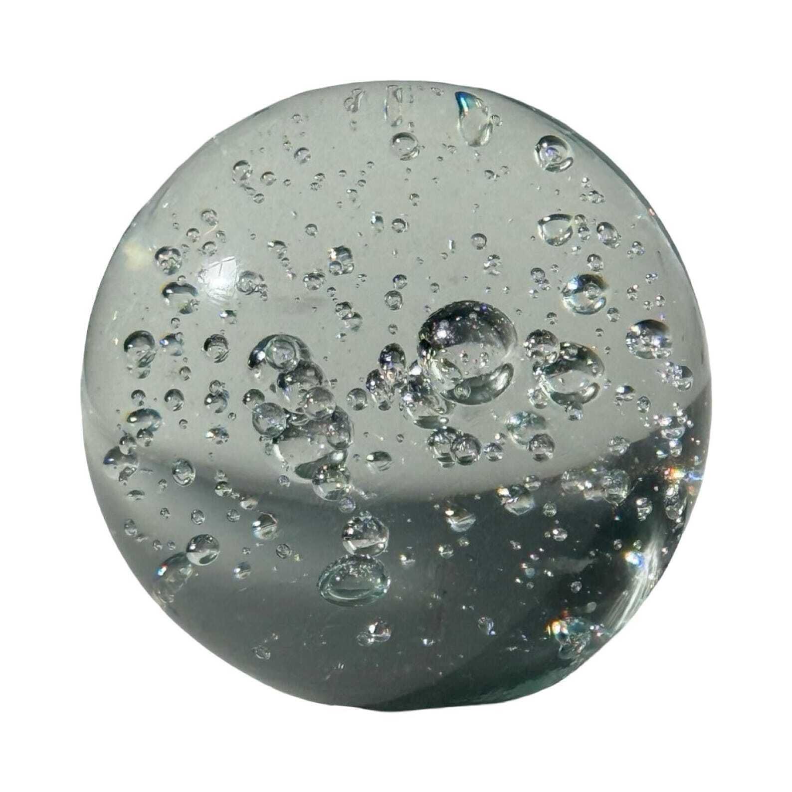 Handmade   Transparent   Paperweight / Paperweight   Trapped Air Bubbles   Large