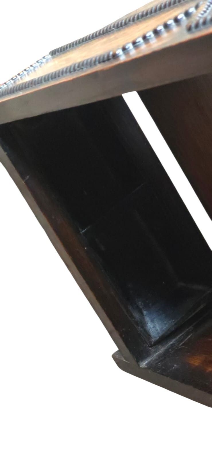 photo furniture Vintage 1930s Oak Monk’s Bench Hall Settle With Umbrella Stands Jacobean Style