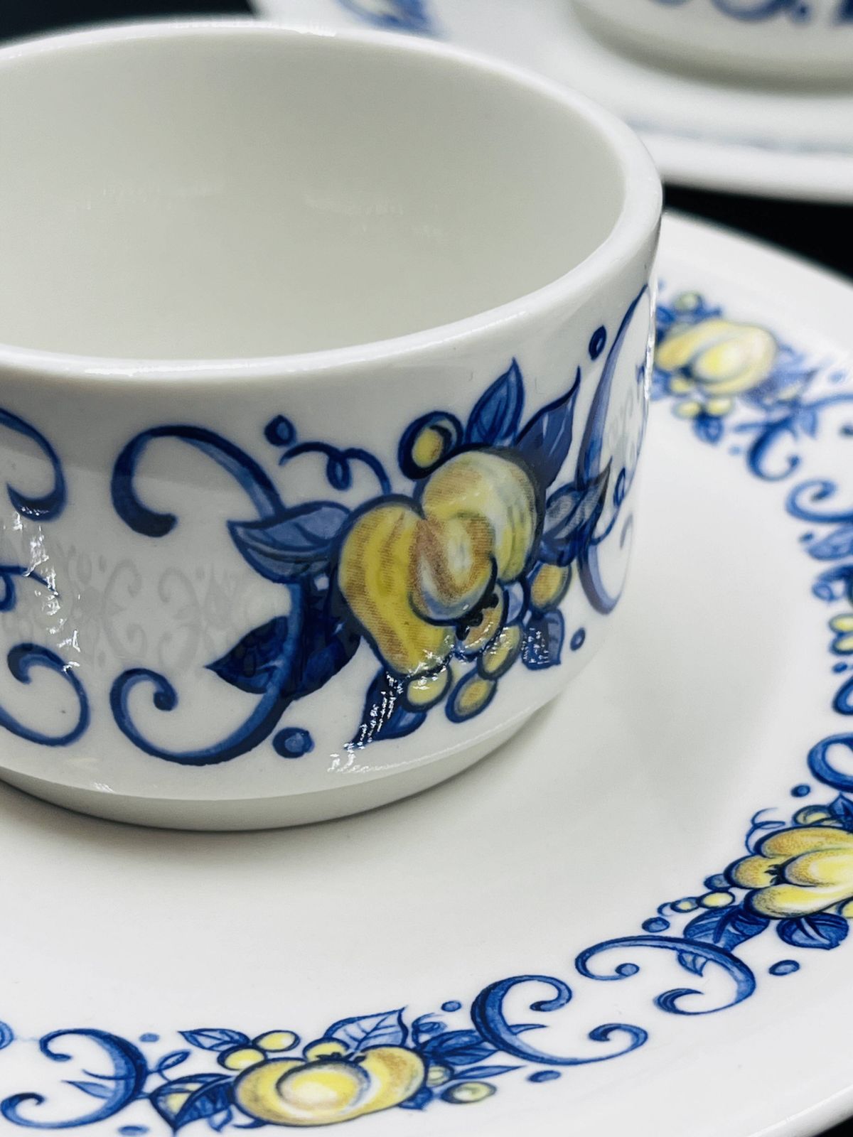 Set Of 6 Villeroy & Boch Espresso Cups And 6 Saucers – Cadiz Pattern photo vintage