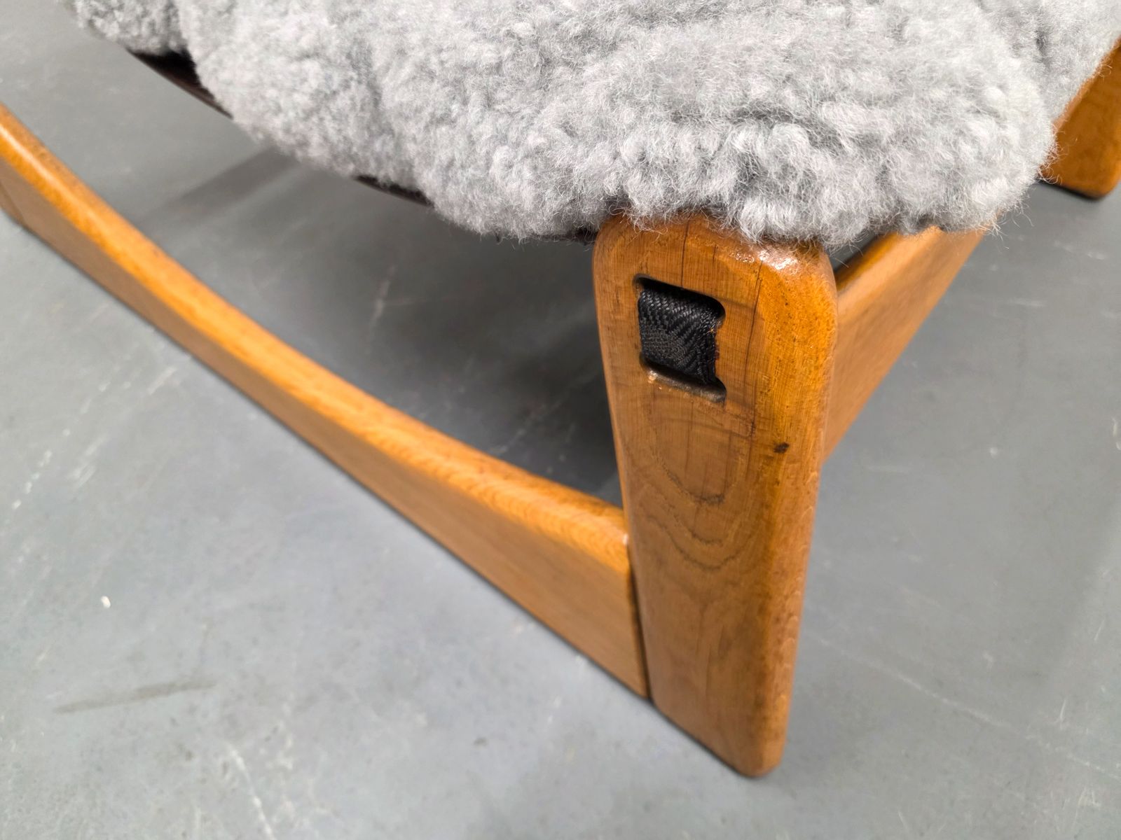 Set Of Five   Carl Straub Lounge Chairs In Sheep Wool, Germany, 1970s photo vintage