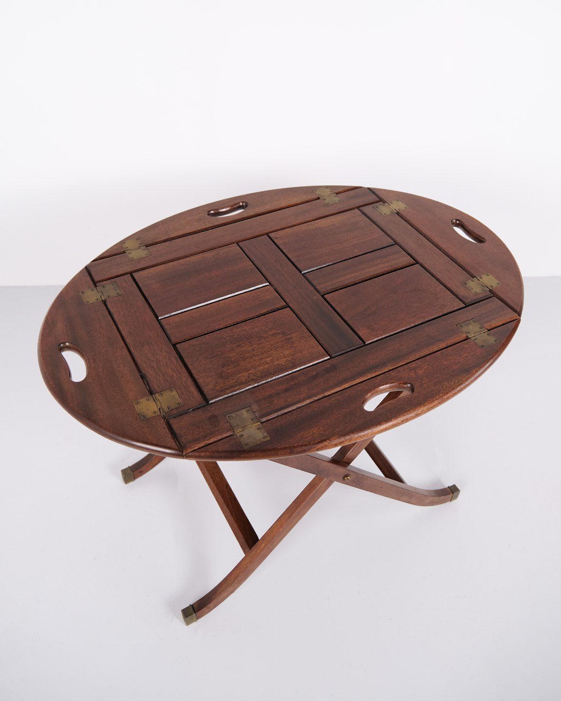 Butler's Table In Mahogany With Brass Fittings From The 1940s photo 449.0