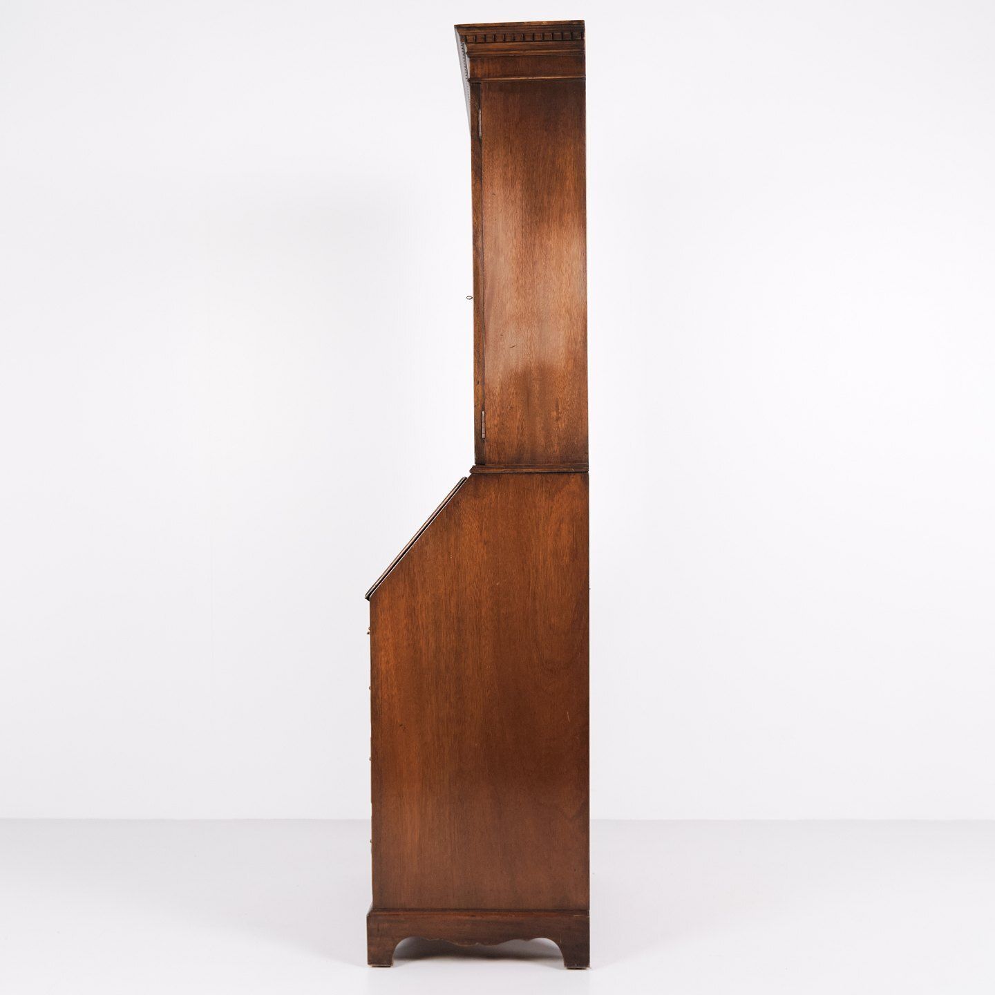 Secretary With Desk And Display Case In Mahogany, English Style, 1890 photo furniture