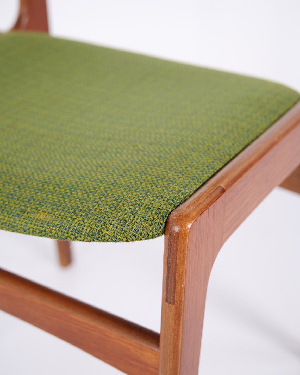 Erik Buch Dining Chair In Teak Upholstered With Green Fabric From The 1960s photo 241.0