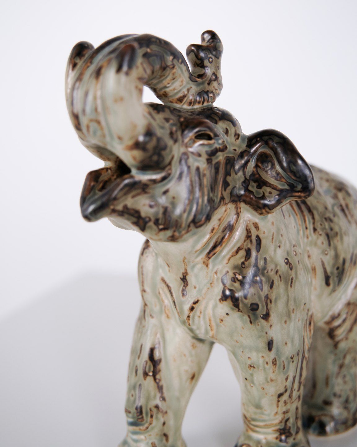 Stoneware Figurine – Standing Elephant – Model 21517 – Knud Kyhn – Royal Copenhagen photo Home Decor
