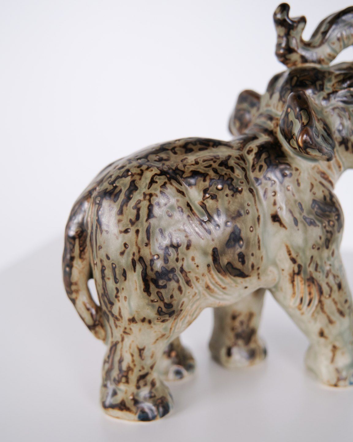 Stoneware Figurine – Standing Elephant – Model 21517 – Knud Kyhn – Royal Copenhagen photo buy
