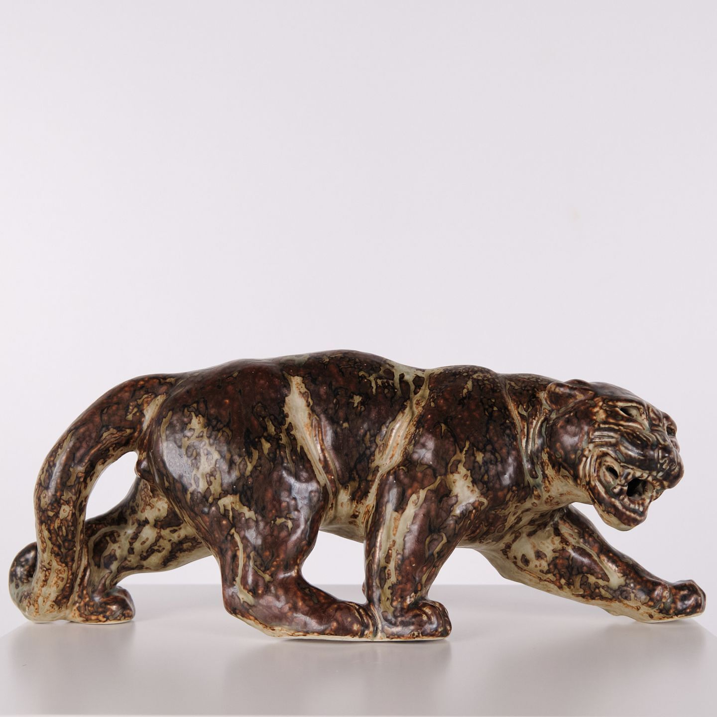Stoneware Figurine   Panther Motif   Knud Kyhn   Royal Copenhagen   Model 20283