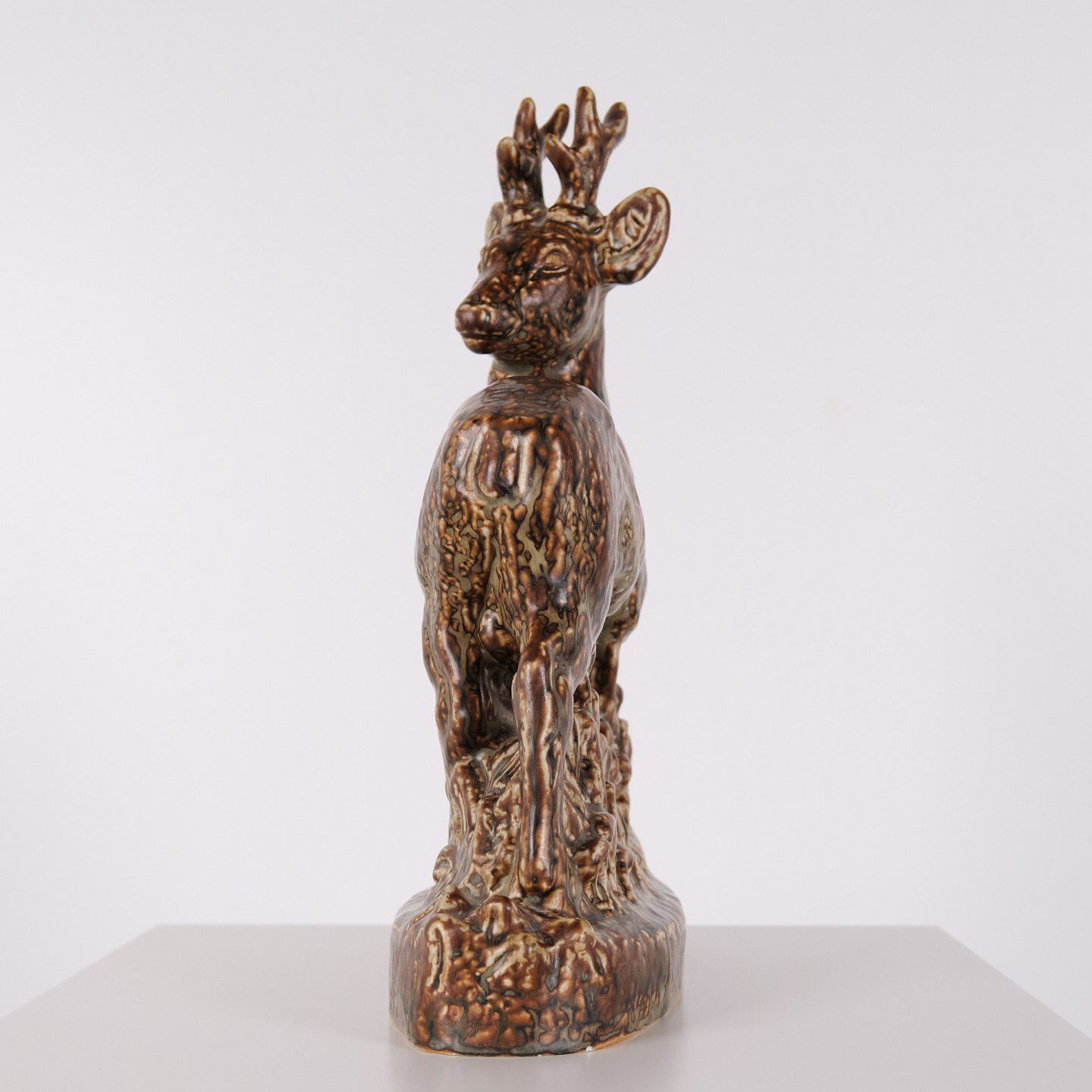 Stoneware Figurine   Designer Knud Kyhn   Royal Copenhagen   Model No. 21333   Motif Standing Deer photo furniture