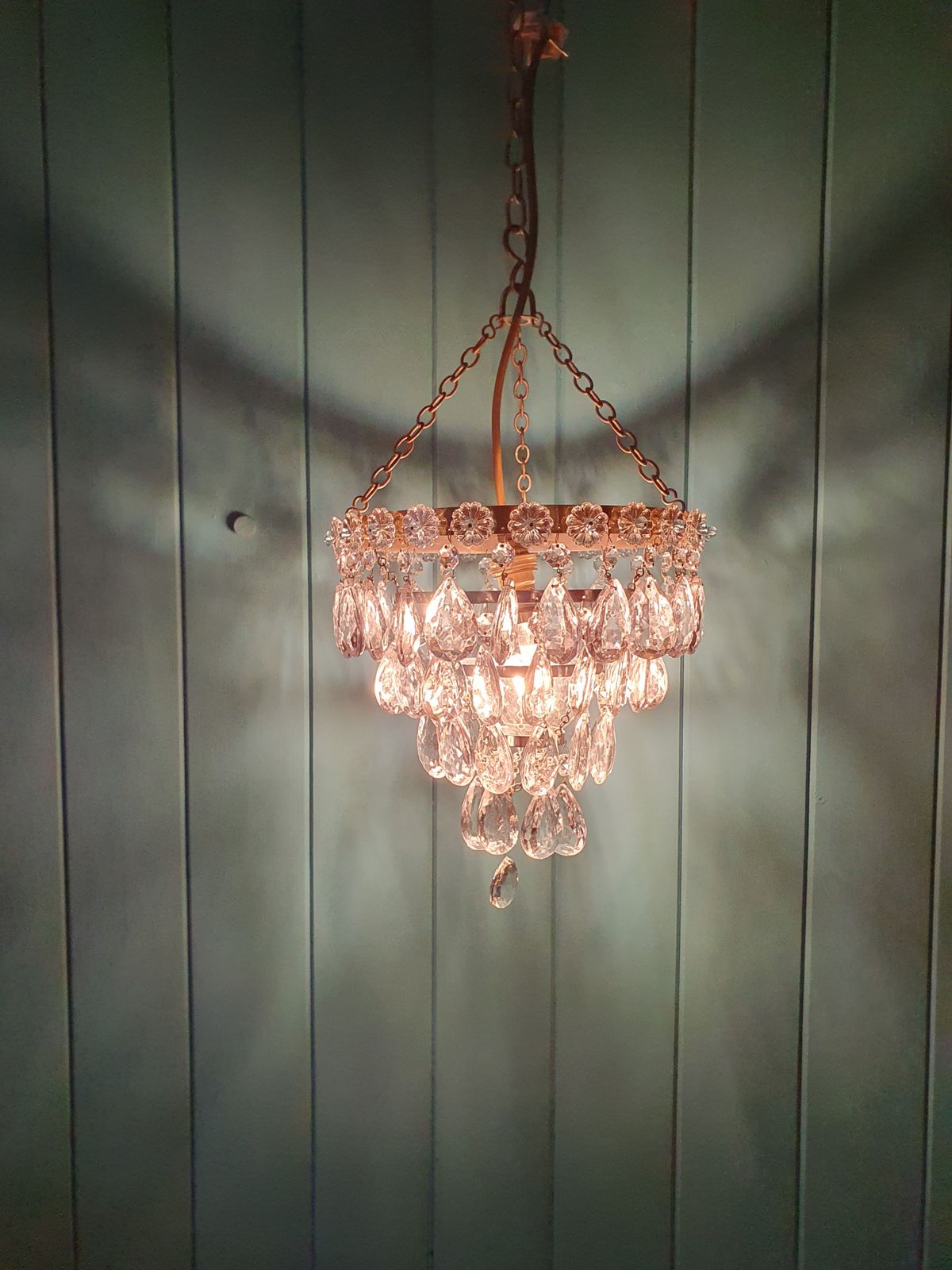 Early 20th Century Drip Chandelier 11" photo furniture
