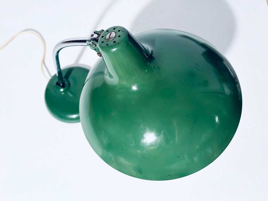 Lighting Kaiser Idell Green Desk Lamp Bauhaus  Christian Dell Model 6786 Vintage Decor 1950s photo