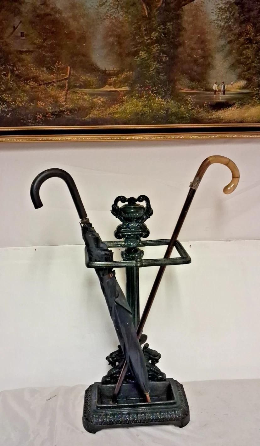 Vintage Victorian Styled Cast Iron Umbrella Stick Stand