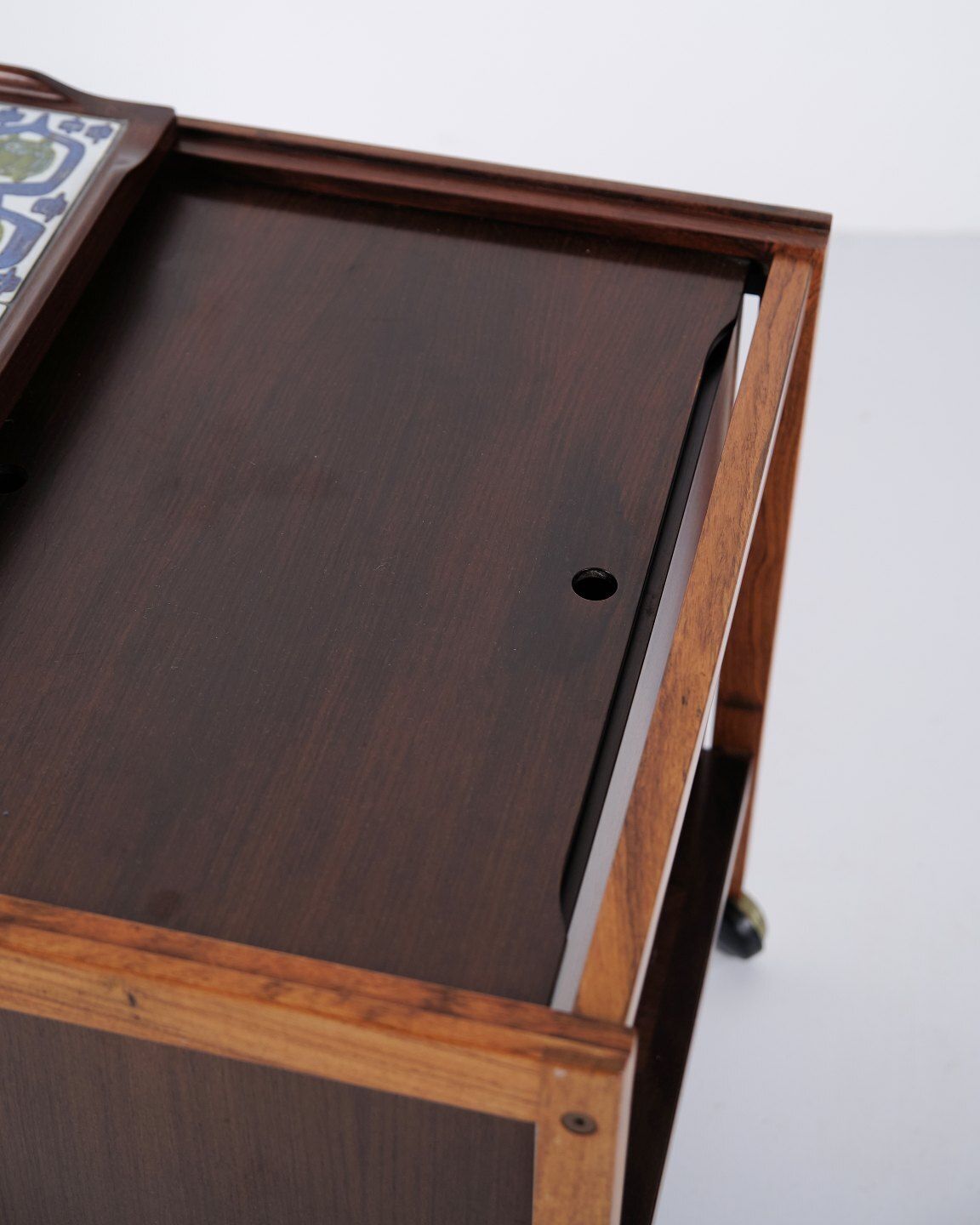 Bar Cart By Severin Hansen In Rosewood With Royal Tiles From The 1960s photo vinterior