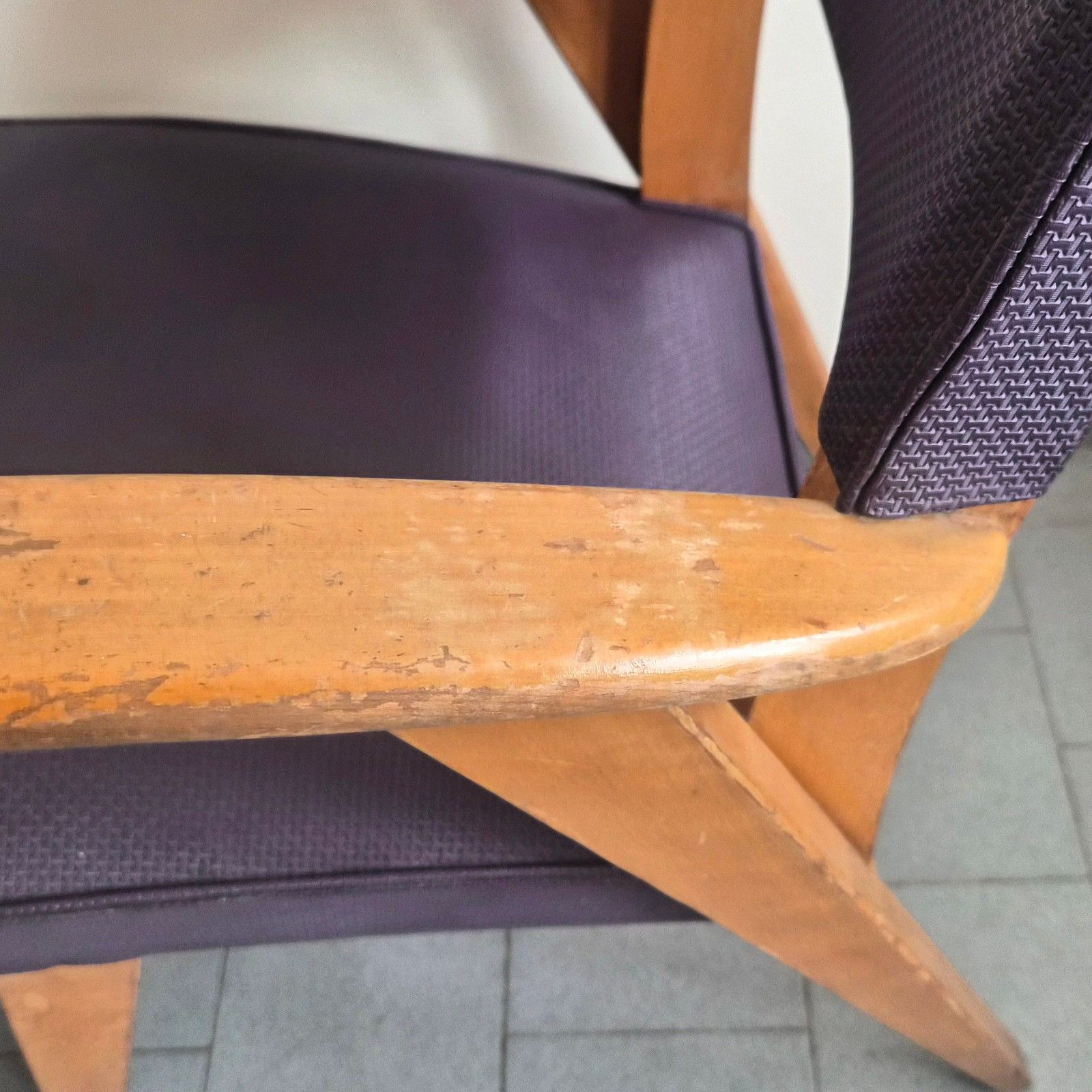 584.0 Pair Of Vintage 1950s Bridge Armchairs And Hetre Feet Compass 50s Rockabilly photo
