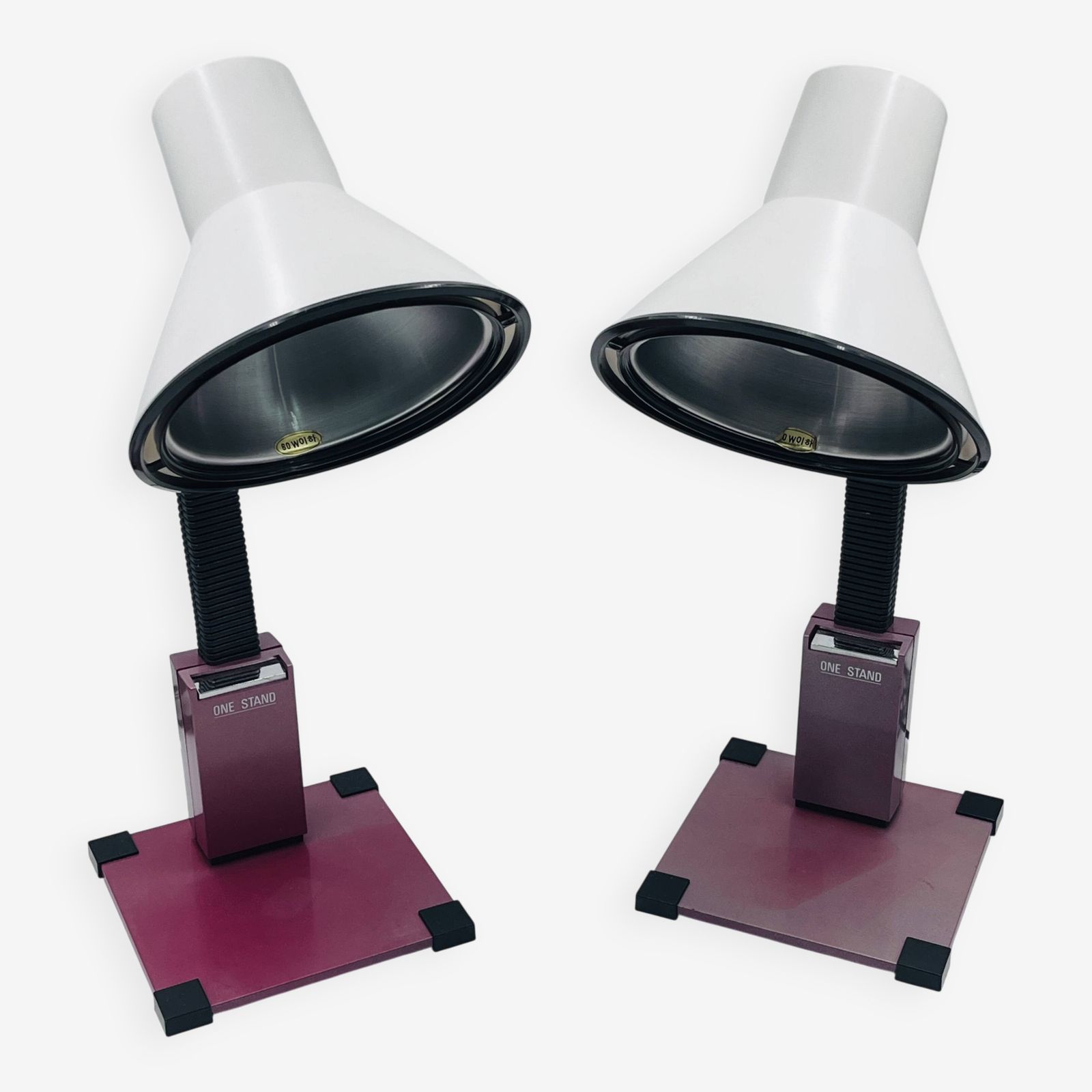 Paar Post Modern Bureaulampen "One Stand" – Jaren 1980