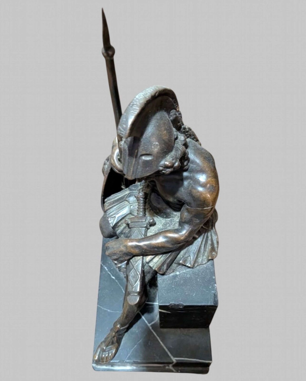 A Wonderful 19thc Bronze Of Ajax The Great photo Art