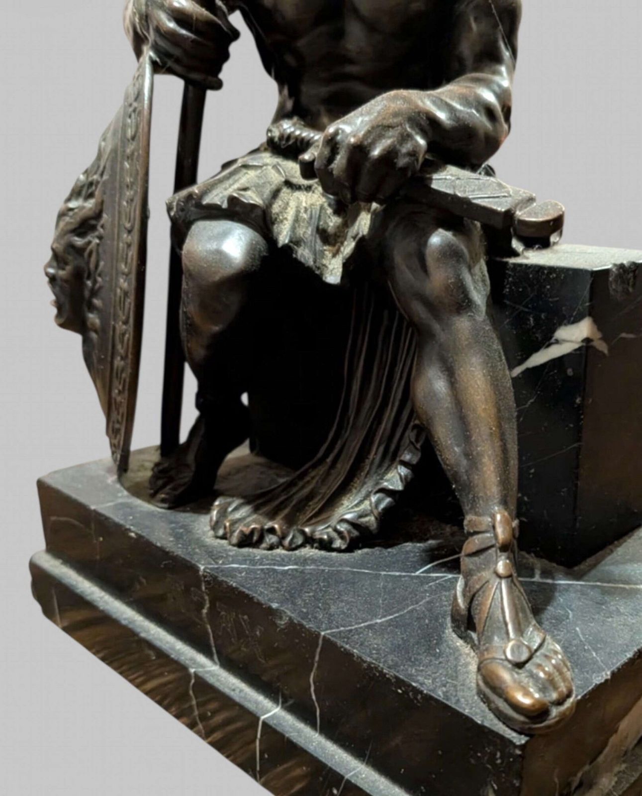 A Wonderful 19thc Bronze Of Ajax The Great photo vintage