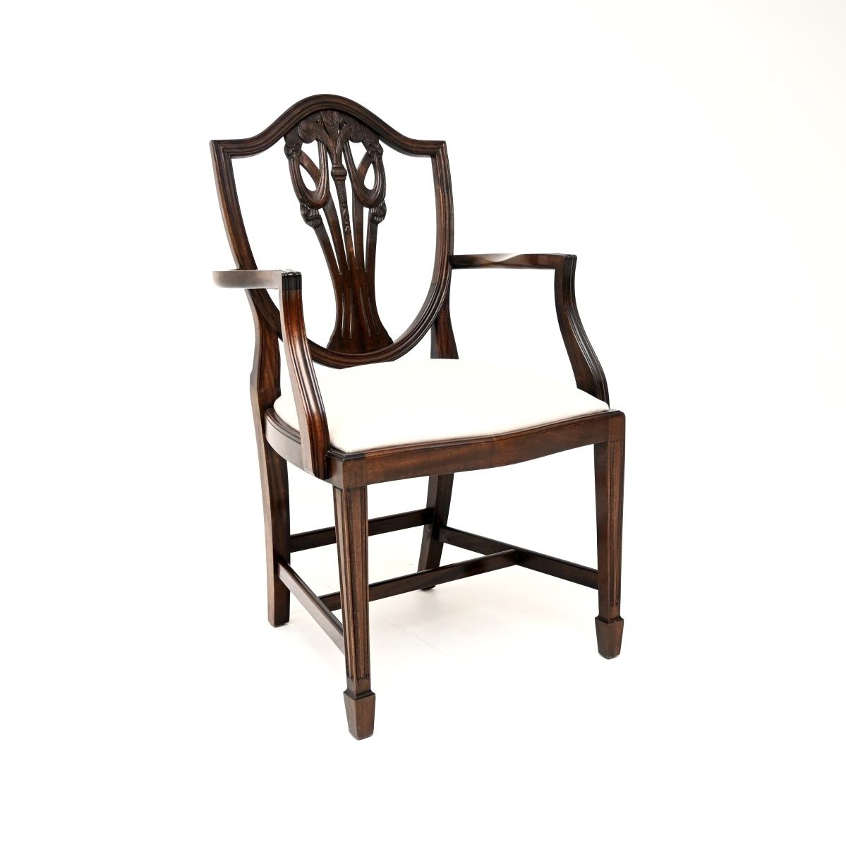 Set Of Ten Antique Mahogany Shield Back Dining Chairs photo furniture
