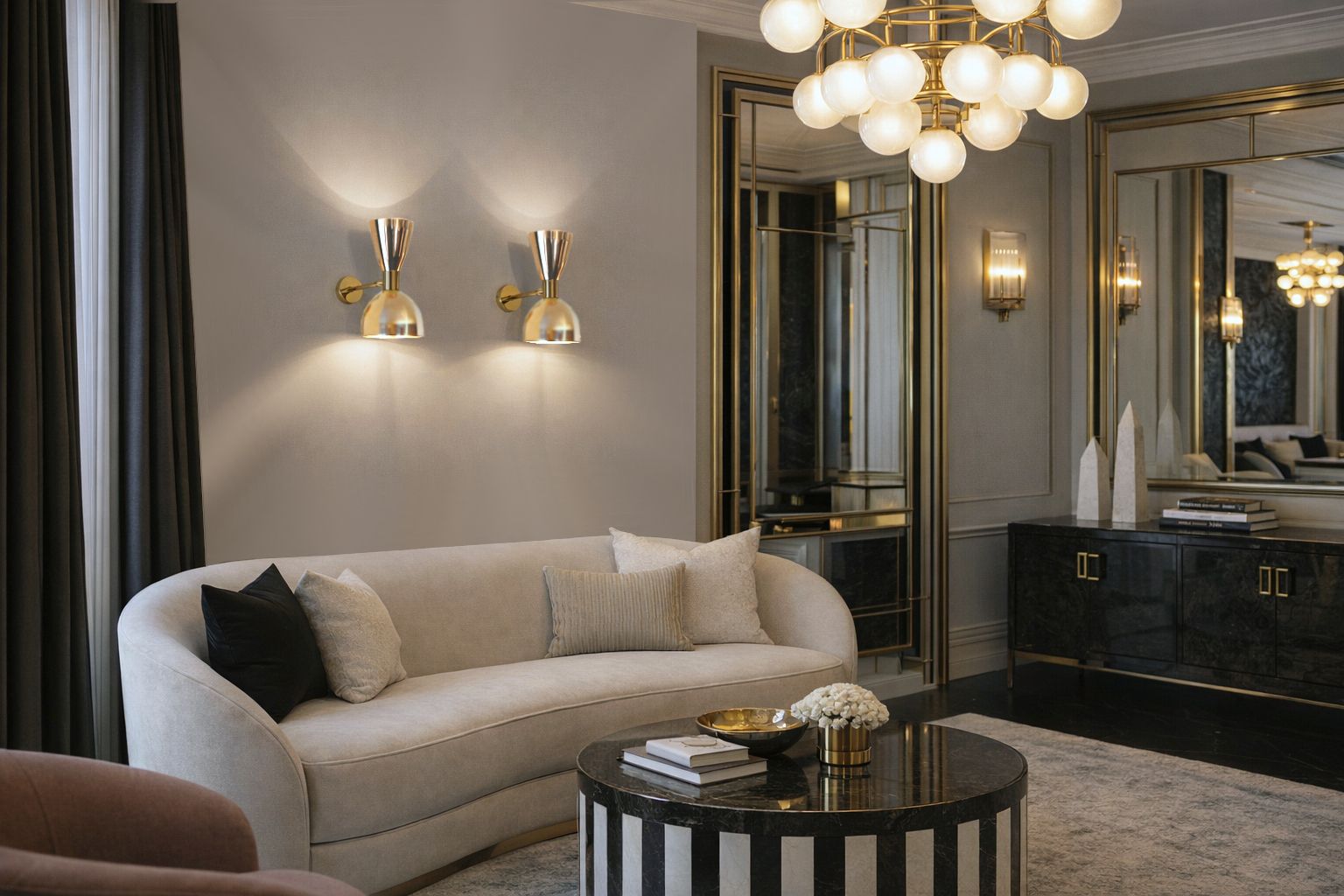 Pair Of Wall Lamp Art. A 045   Copper / Brass   Deyroo Lighting photo for sale