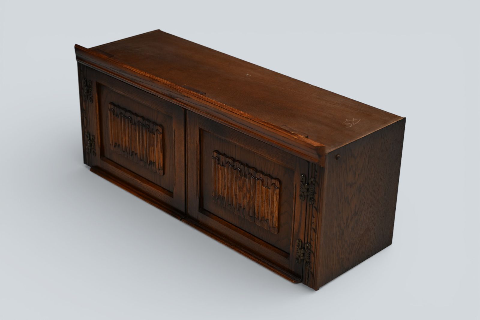 Old Charm Wall Unit Top Box Linenfold Doors Tudor Brown Free Uk Delivery* photo 207.0