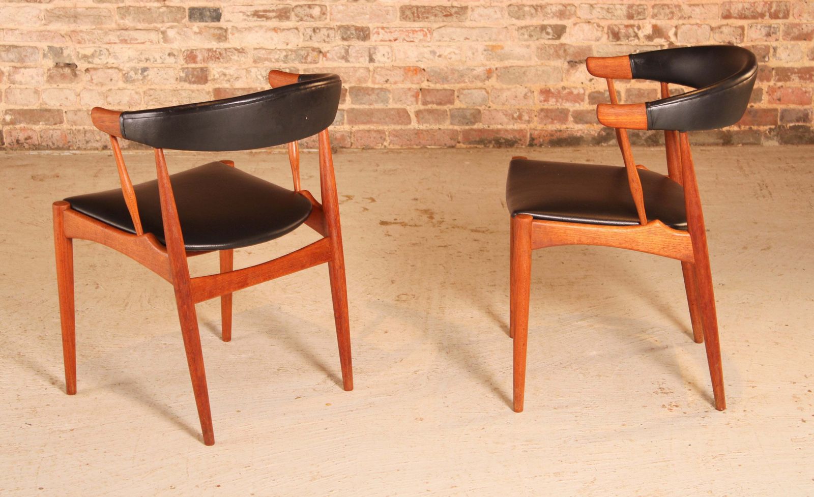 photo for sale Set Of 4 Danish Mid Century Model Ba113 Teak Dining Chairs/Armchairs Designed By Johannes Andersen For Brdr Andersen, Circa 1960s