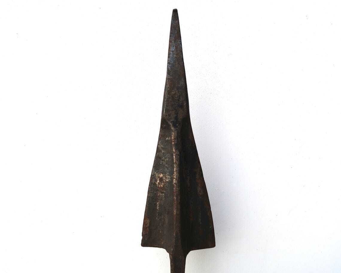 French Huge Brutalist Wrought Iron Candle Holder Spear By Leopold Gest,  1950s / Candleholder Minimalist Brut Brutalist  Brutalism Home Decor photo Home Decor