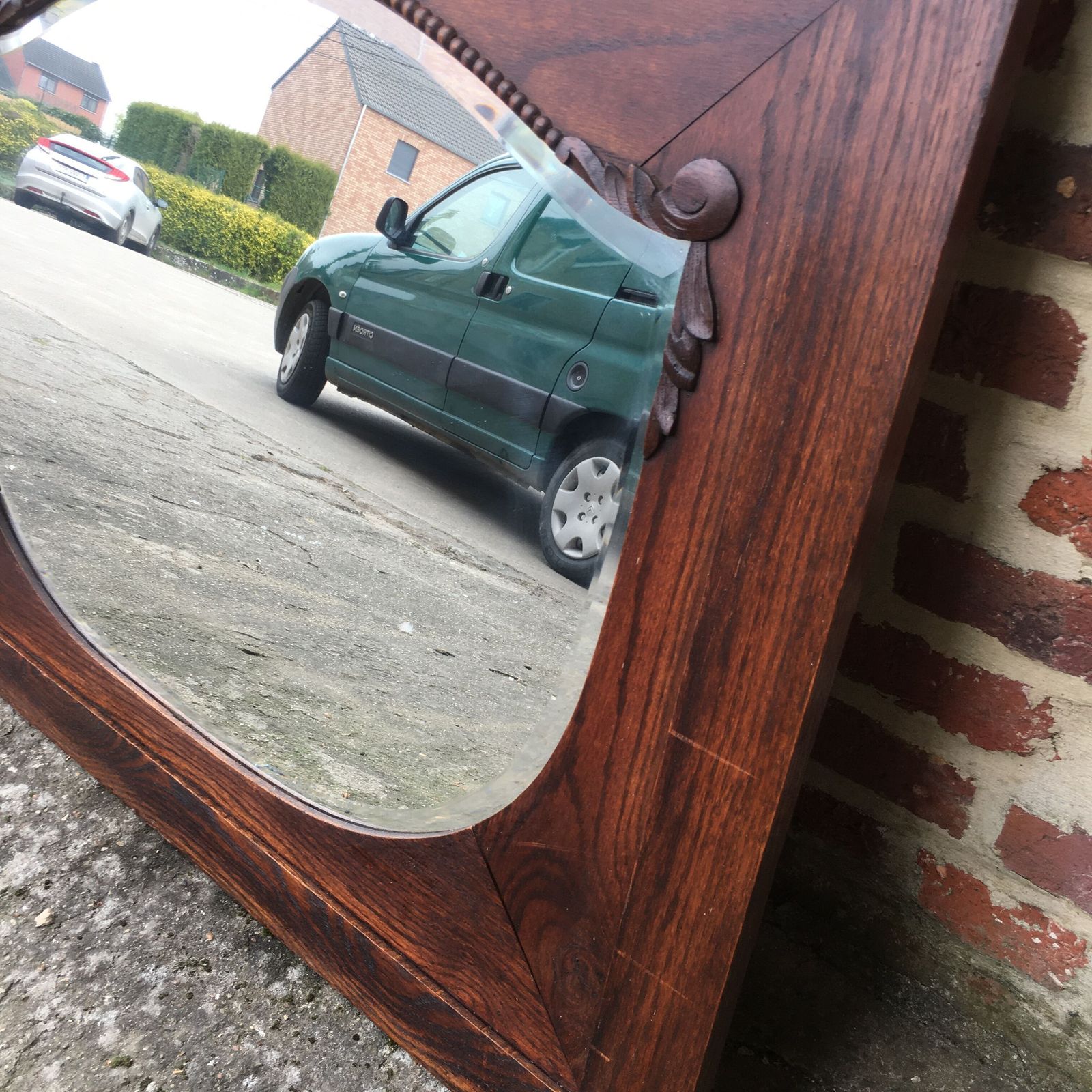 Houten Spiegel Met Geslepen Rand photo 125.0