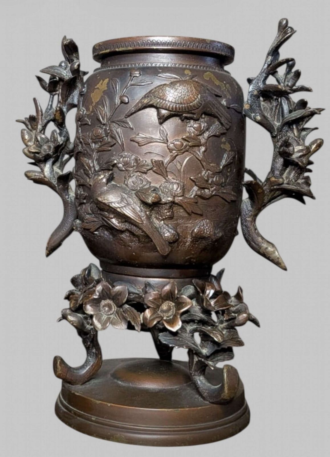 Japanese Bronze Incense Burner (Koro) With Goat Finial photo Art