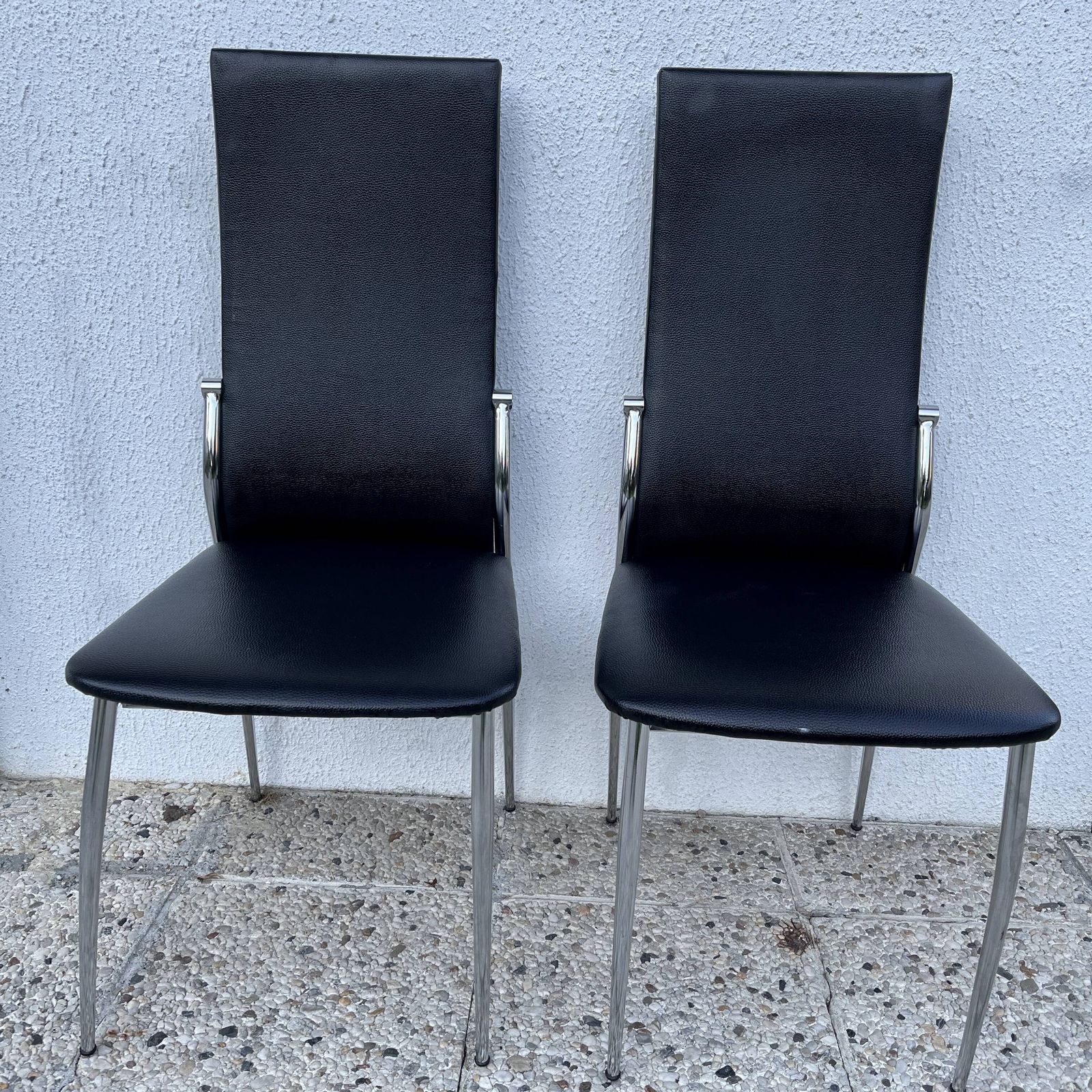 photo vinterior Design Stoel In Zwart Skai