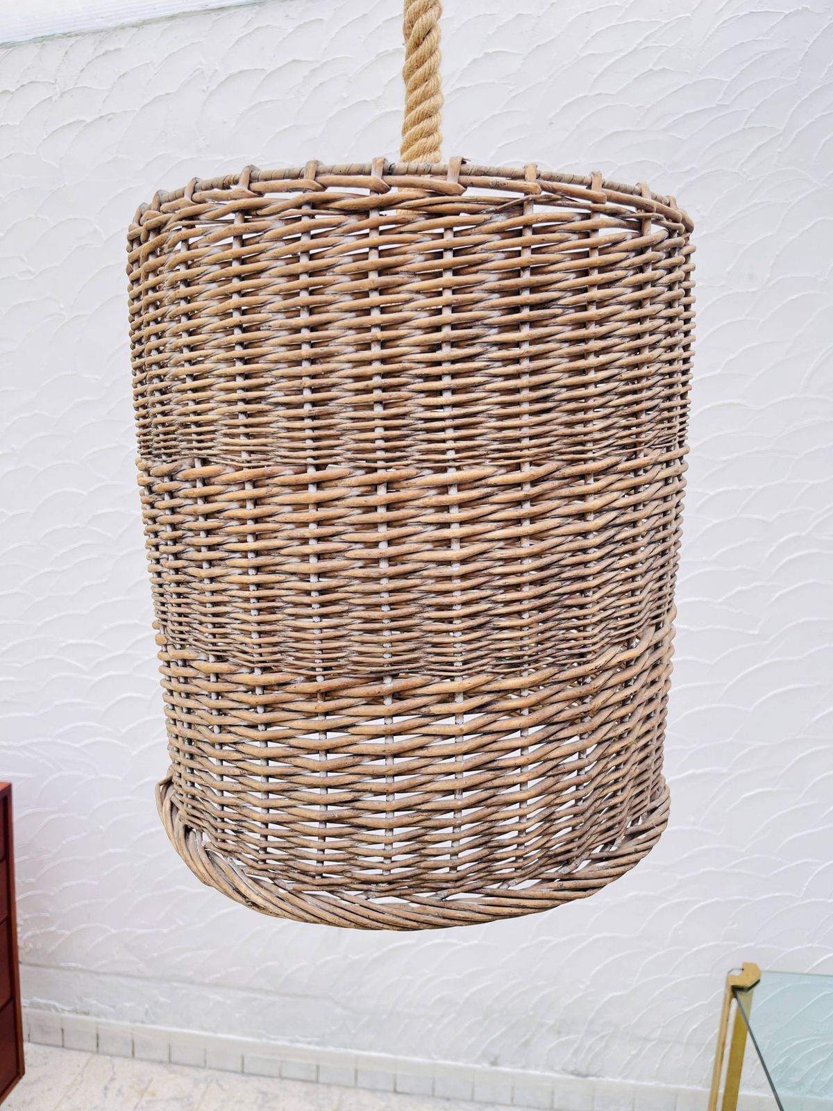 photo furniture Wicker Hanging Planter, Modernist