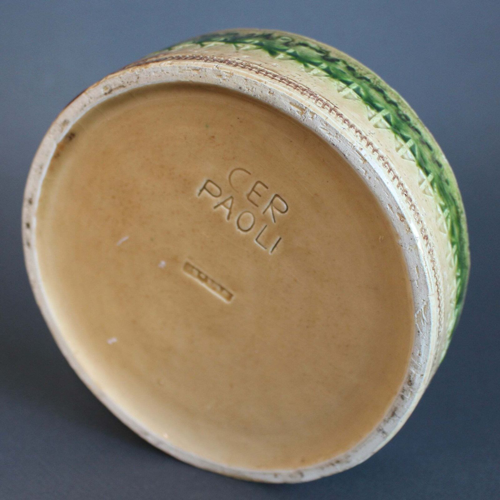 photo for sale Mid Century Italian 'Sahara' Ceramic Ashtray Or Vide Poche By Aldo Londi For Bitossi (Circa 1960s)