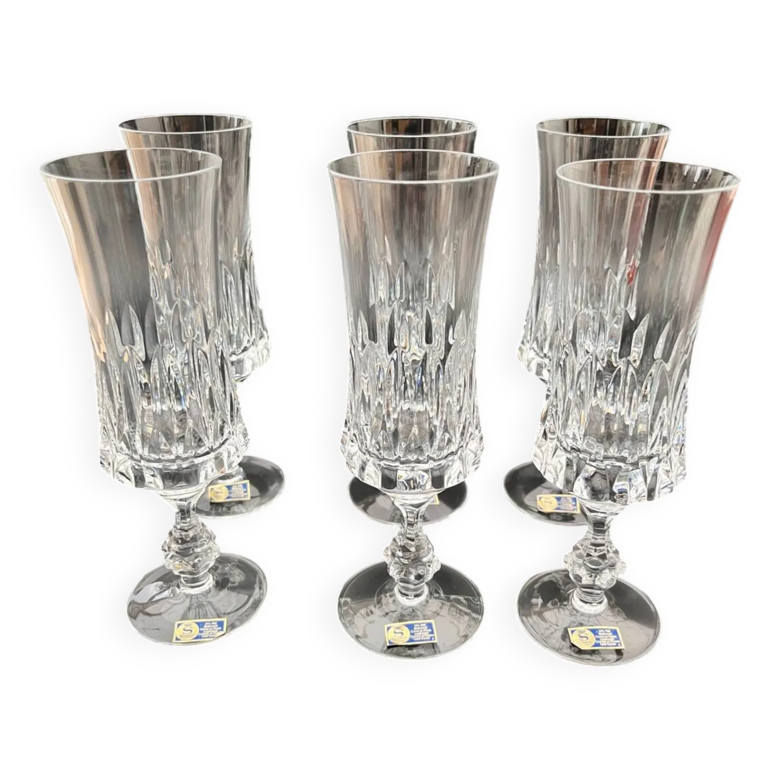 Set Van 6 Spiegelau Kristallen Flûtes