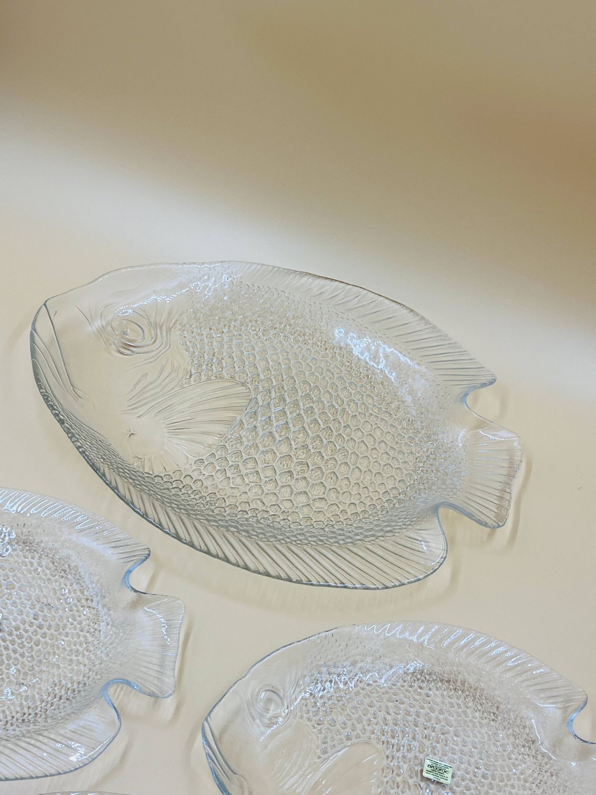 photo buy Arcoroc Glass Fish Service – 1 Dish + 6 Plates