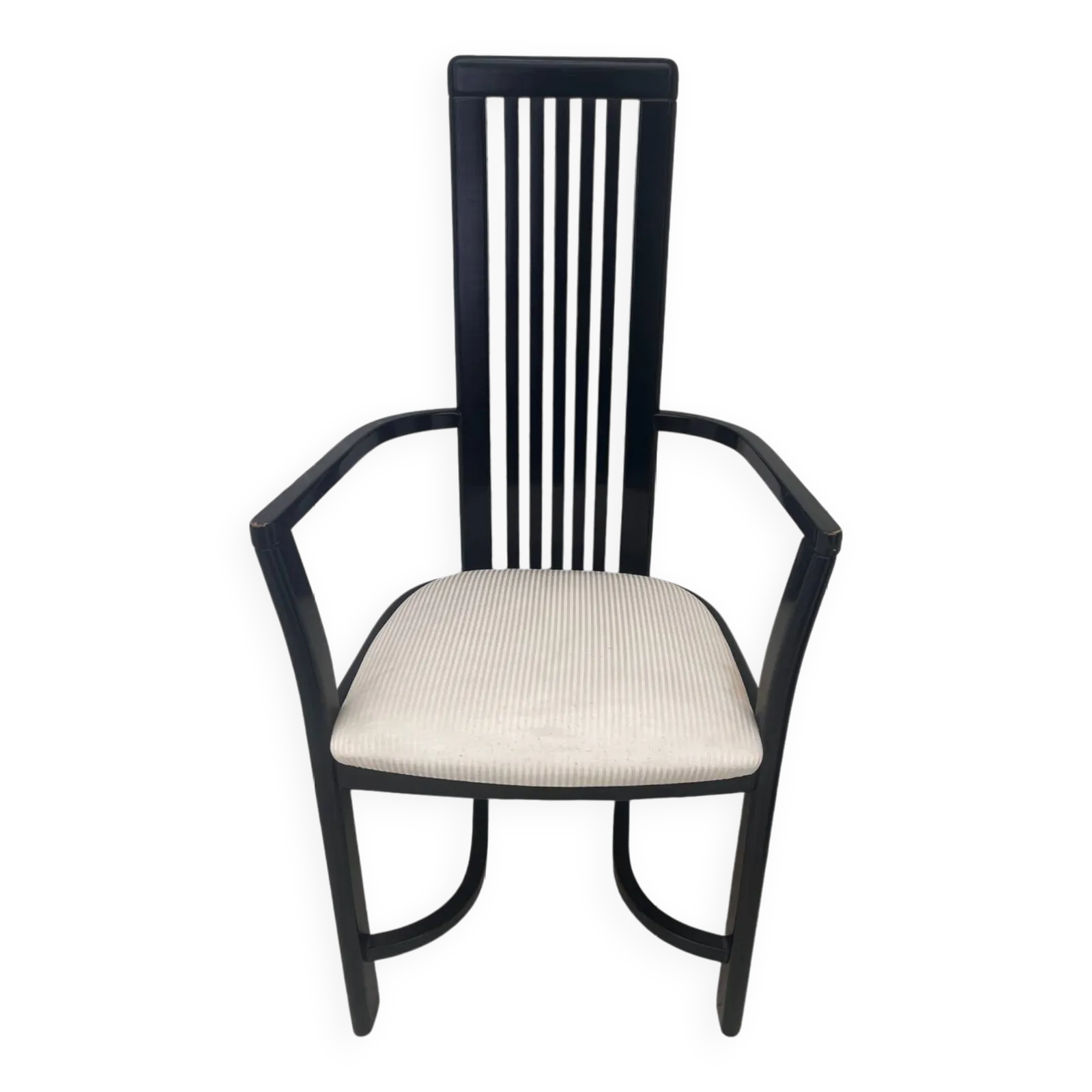 Black Wooden Designer Chair, 1980s
