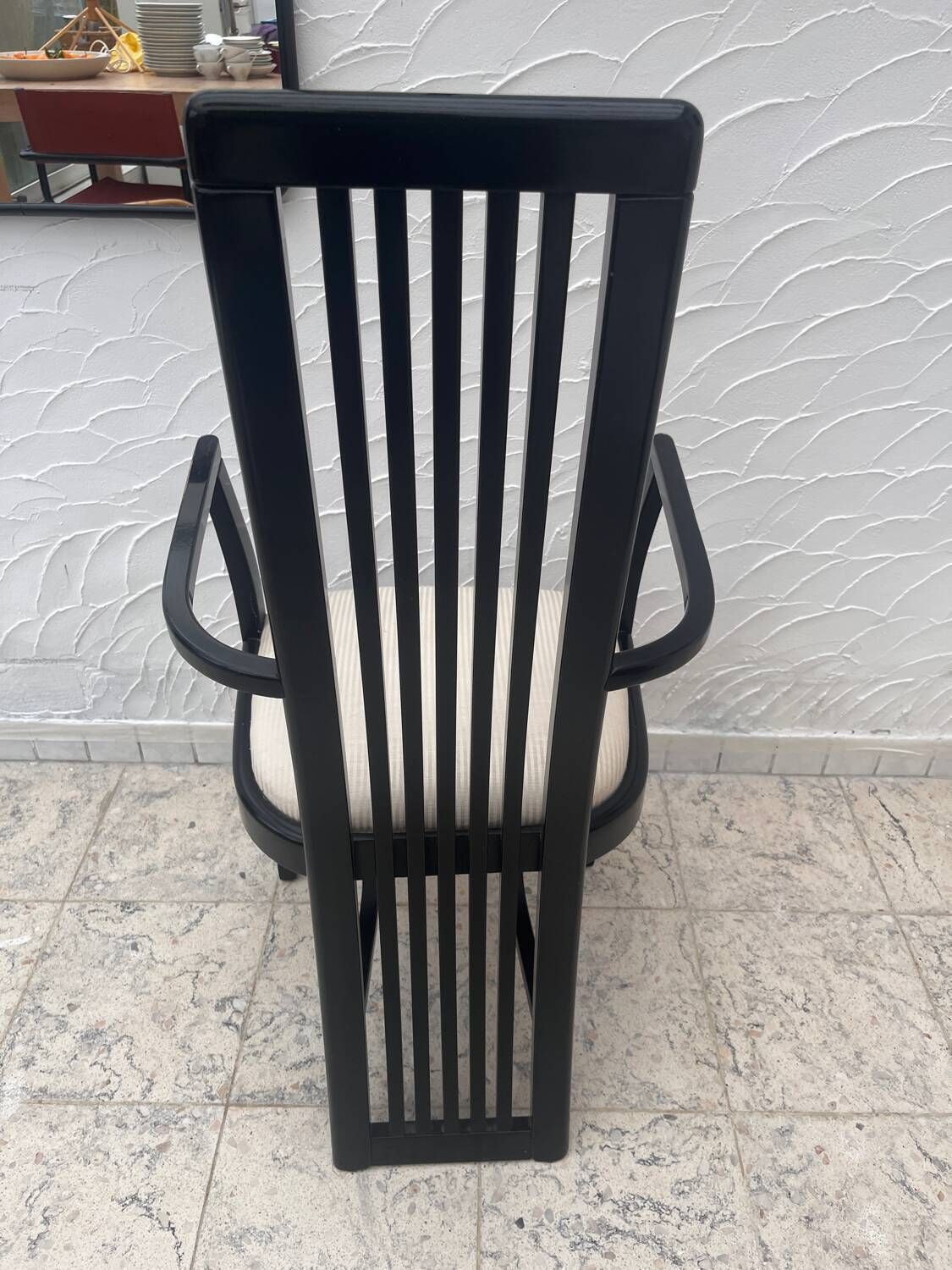 photo furniture Black Wooden Designer Chair, 1980s