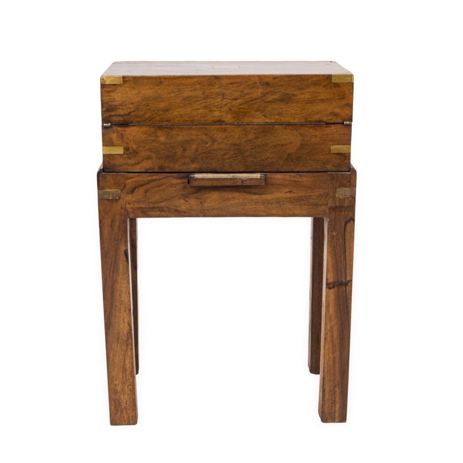 photo for sale C19th Rosewood Officer’s Campaign Writing Slope On Stand, Military Portable Desk
