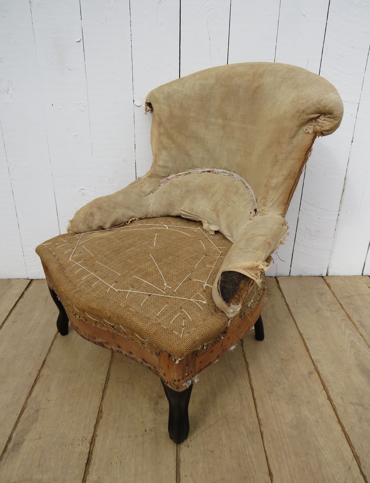 Antique French Napoleon III Slipper Tub Chair photo vinterior