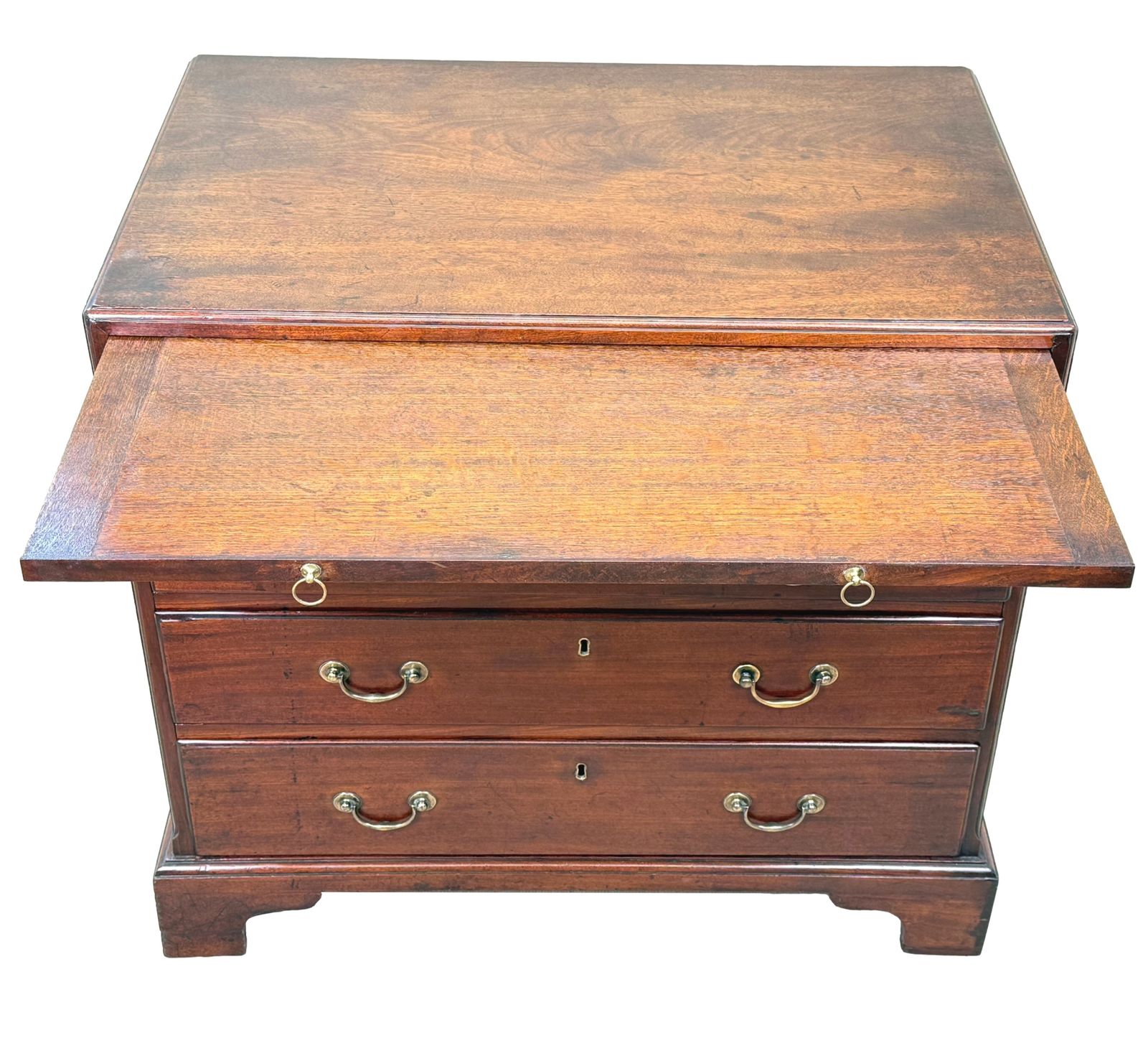 18th Century Georgian Mahogany Chest With A Slide (England, Circa 1750) photo Furniture