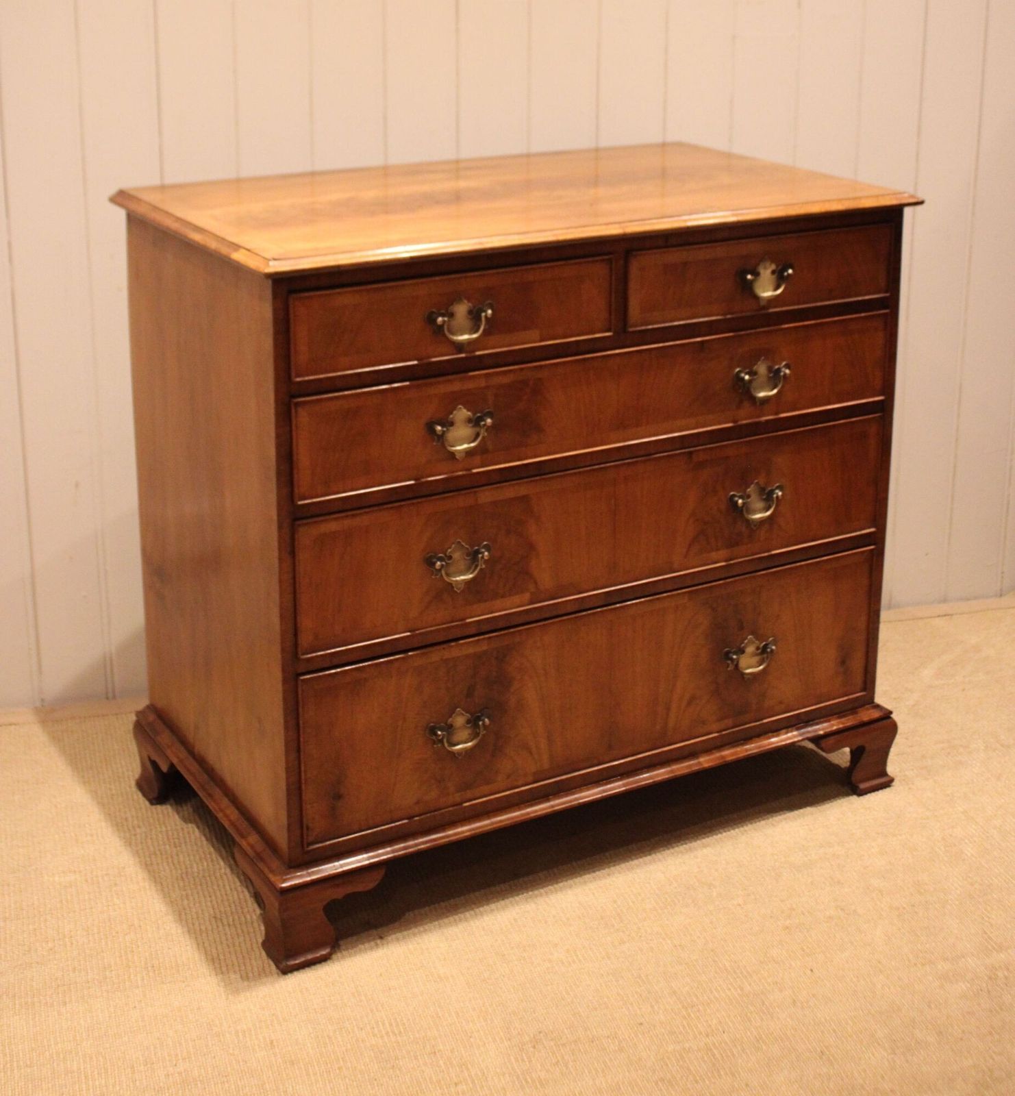 Furniture George I Style Walnut Chest Of Drawers photo