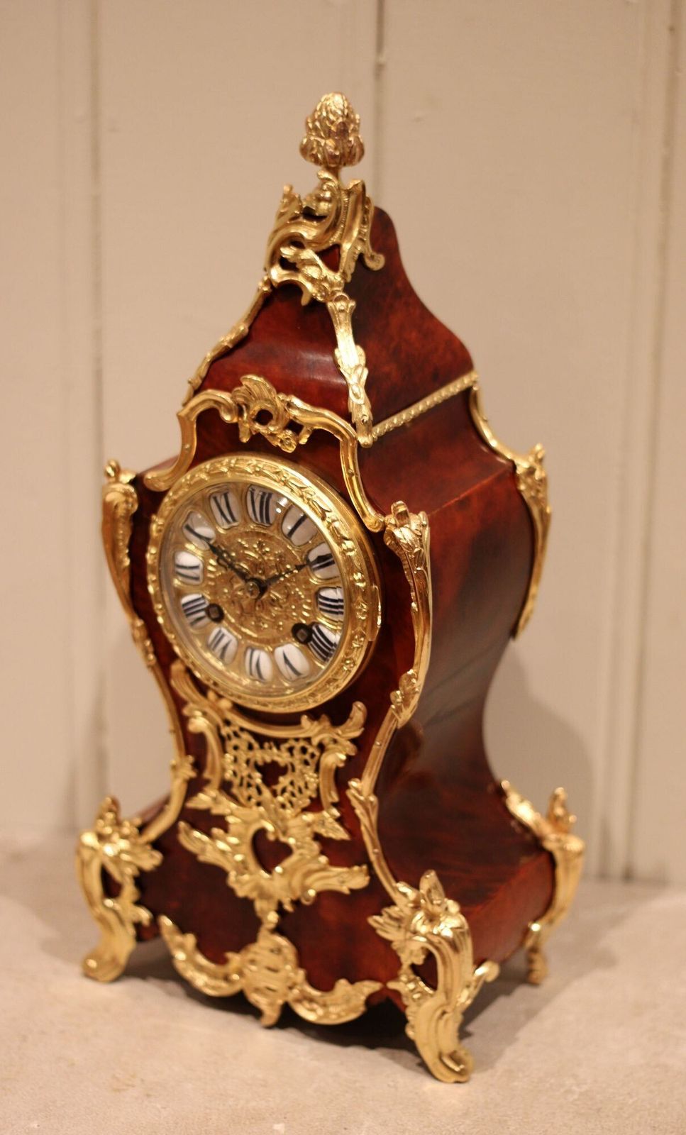 1125.0 Tortoiseshell Waisted Mantel Clock photo