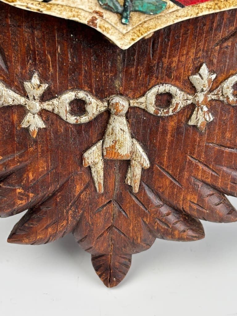 King Charles Spanish Toledo Coat Of Arms – Hand Carved Double Headed Eagle Heraldic Shield photo vintage