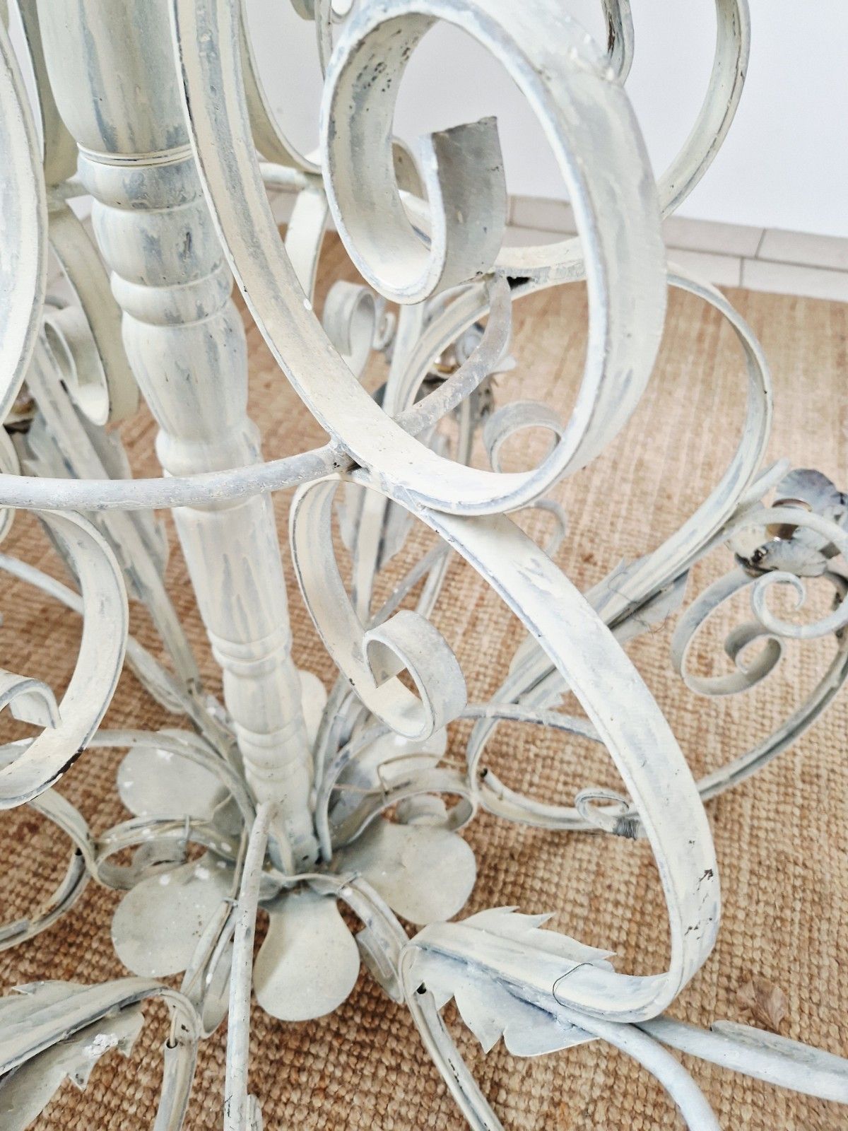 Pair Of Large Antique French Chandelier Lights 1.5m photo 1500.0