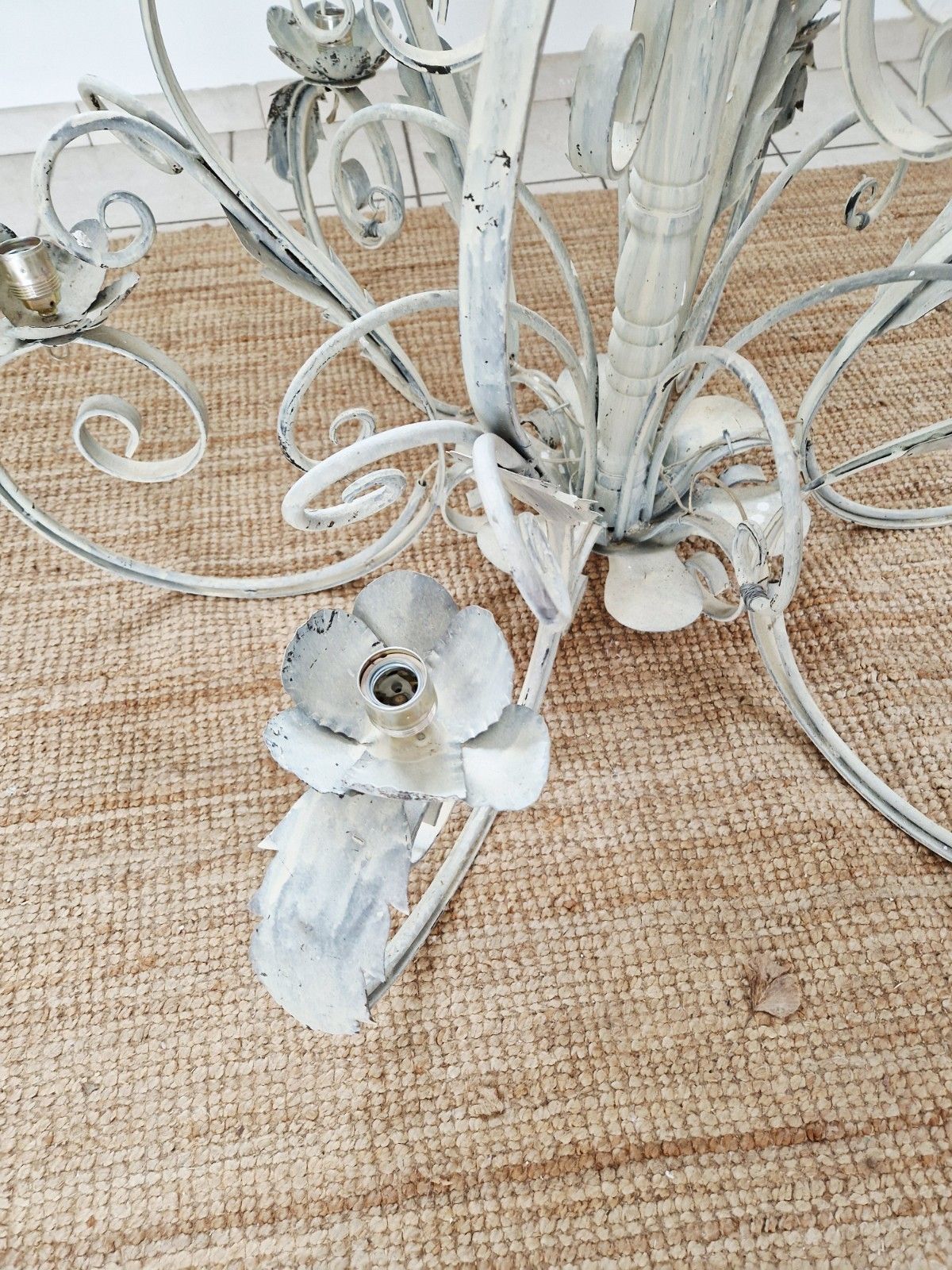 photo buy Pair Of Large Antique French Chandelier Lights 1.5m