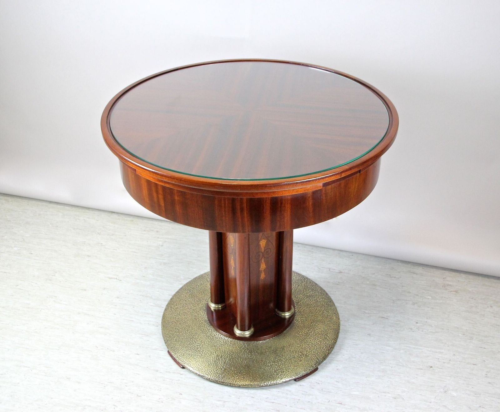 20th Century Art Nouveau Gaming Table, Brass Base, At Circa 1910 photo for sale