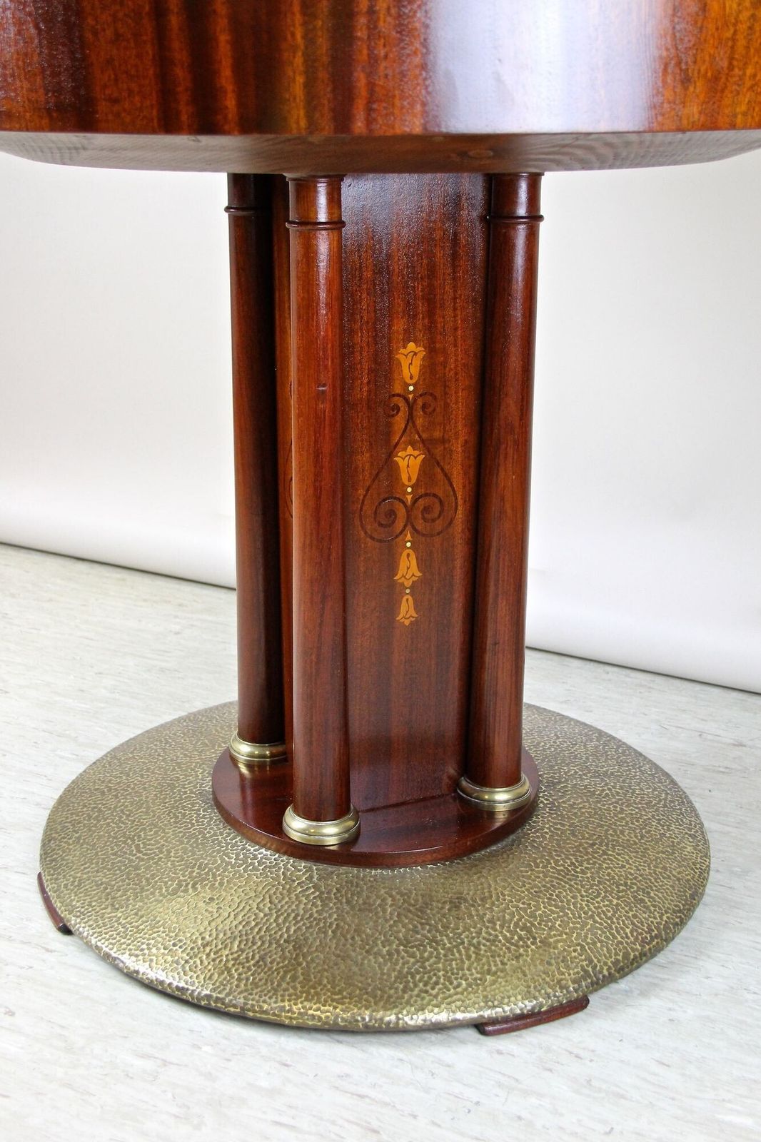 photo for sale 20th Century Art Nouveau Gaming Table, Brass Base, At Circa 1910