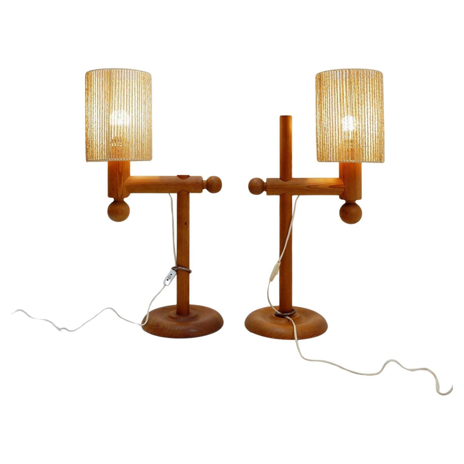 Pair Of Large Table Lamps By Uno & östen Kristiansson For Luxus, 1960/70