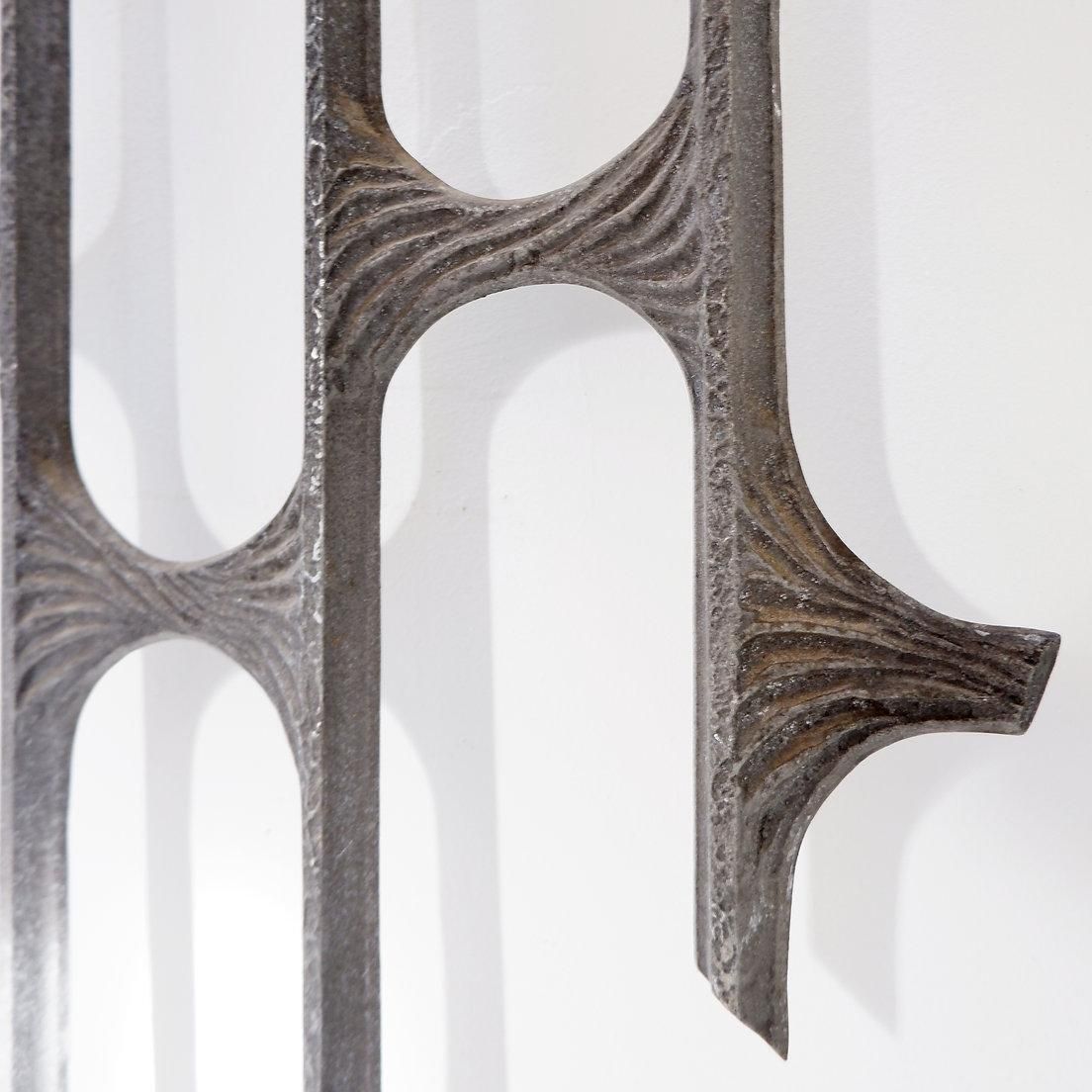Brutalist Cast Aluminum Door Panel In The Style Of Paul Evans, 1960s photo vintage