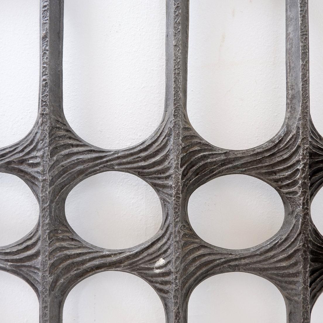 photo furniture Brutalist Cast Aluminum Door Panel In The Style Of Paul Evans, 1960s