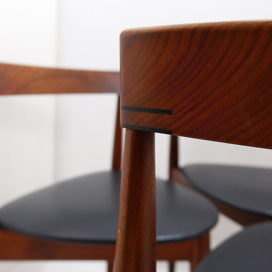 Set Of 4 Teak “Roundette” Chairs By Hans Olsen For Frem Røjle, 1950s photo furniture