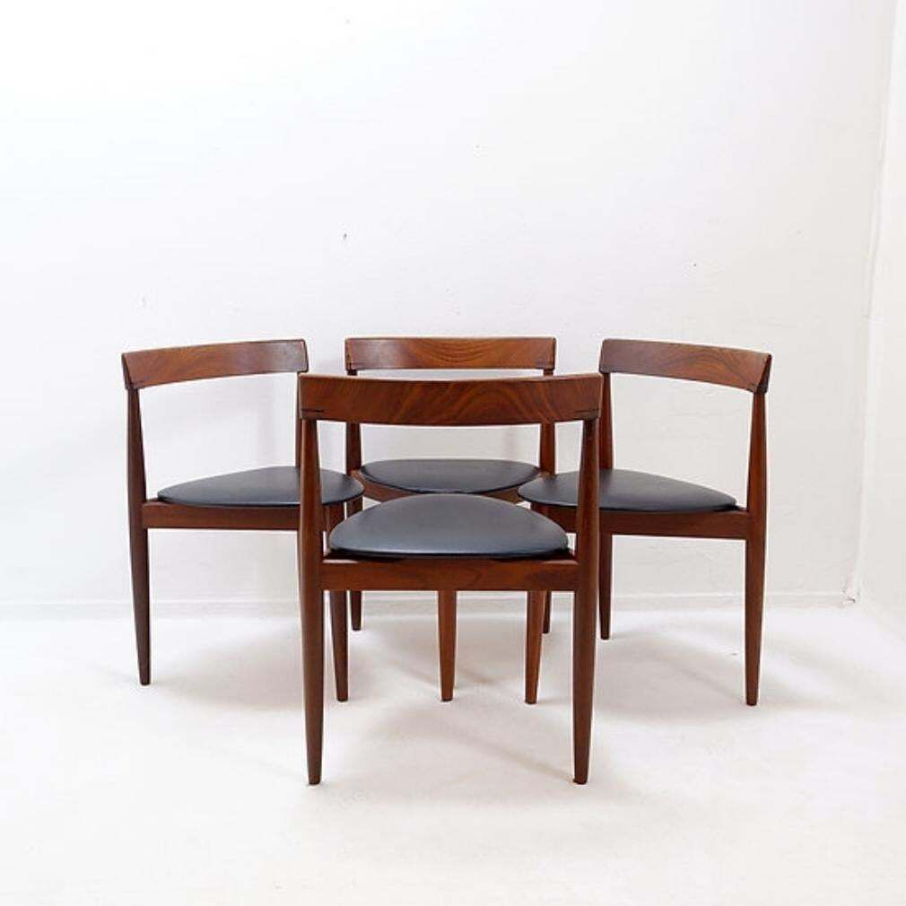 photo vintage Set Of 4 Teak “Roundette” Chairs By Hans Olsen For Frem Røjle, 1950s