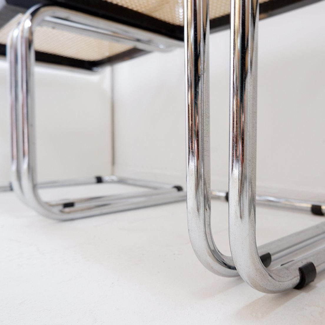 Furniture Dining Chairs Style B32 By Marcel Breuer, Set Of 5+1   Italy photo