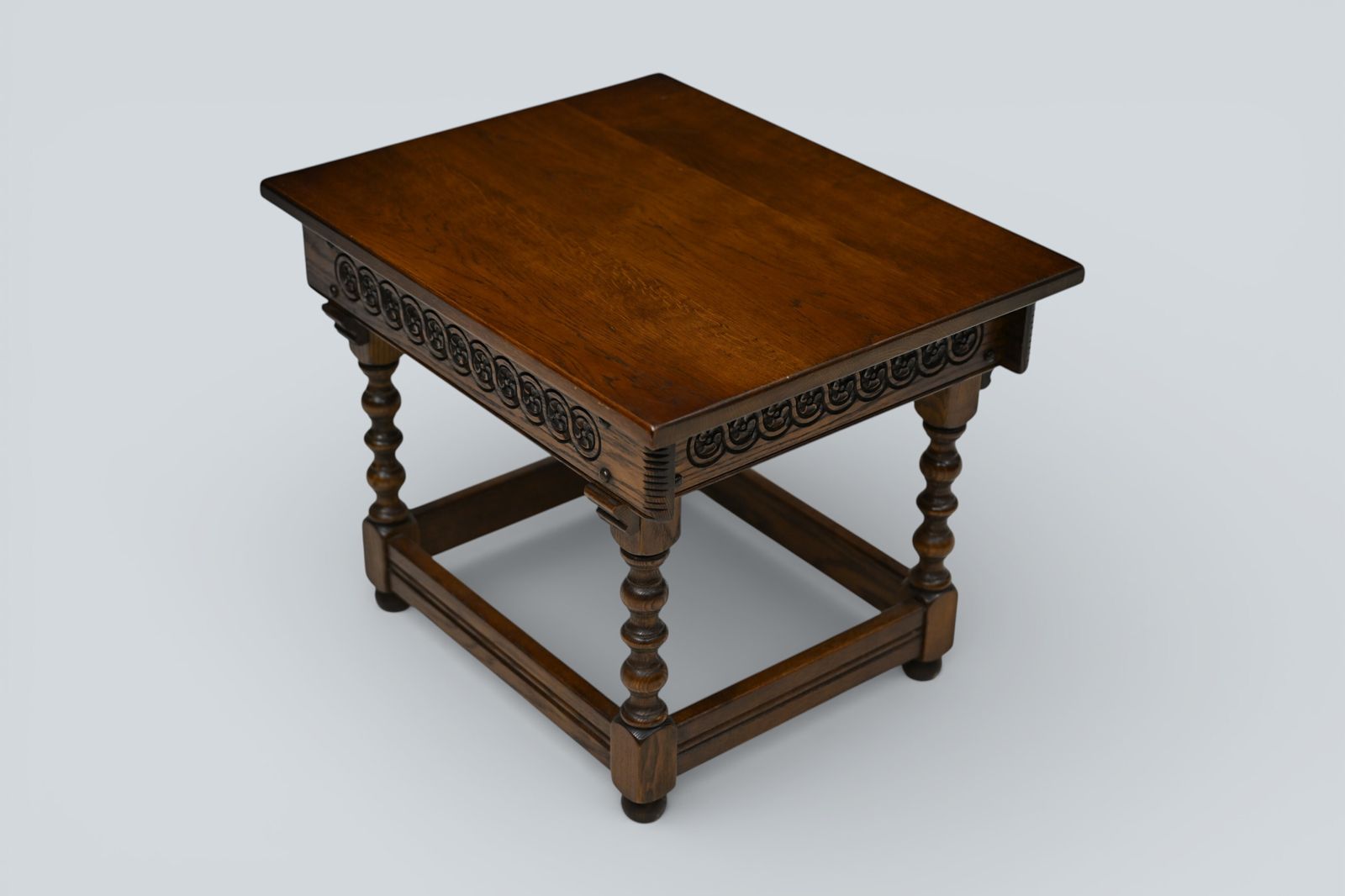 Old Charm Side Table Light Oak Bobbin Turned Legs Free Uk Delivery photo for sale